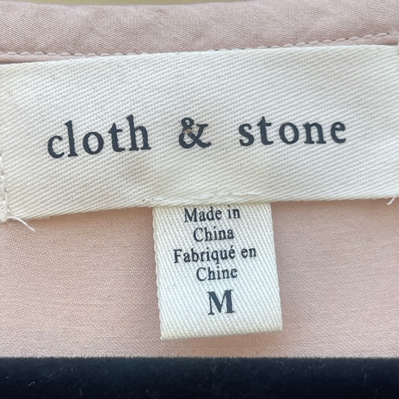 Anthropologie Cloth & Stone Cinched Waist Sleeveless Dress Sz M Nude - Picture 4 of 5